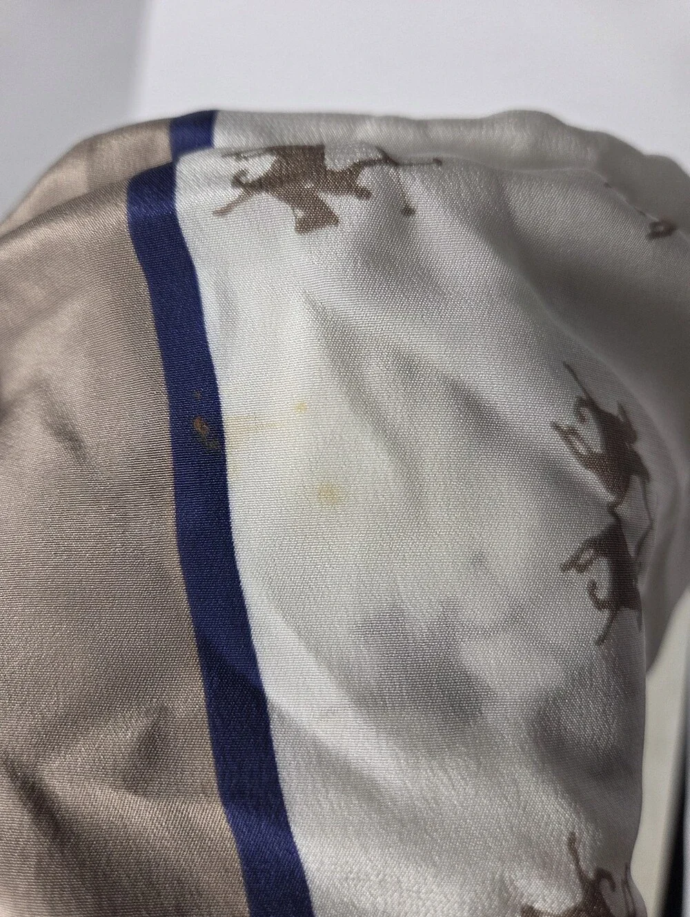 La Martina Saddlery Authentic luxury silk scarf equestrian Beige